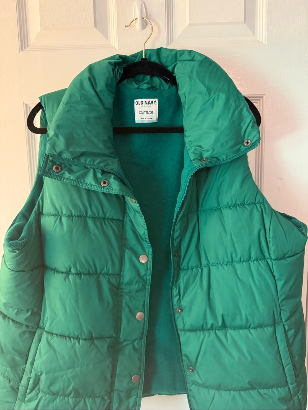 Old Navy Women's Green Quilted Puffer Vest